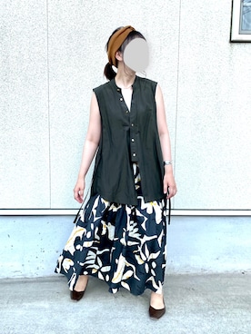 「FEMMENT（ファモン）のアイテム」を使った、moyaさん（レディース・166cm）の夏コーディネート