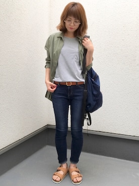 「FREAK'S STORE（フリークスストア）のFREDRIK PACKERS/フレドリックパッカーズ 別注500D DAY PACK （バックパック/リュック）」を使った、maamin♡さん（レディース・156cm）の春コーディネート