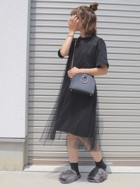 「GRL（グレイル）のアイテム（ピアス（両耳用））」を使った、maamin♡さん（レディース・156cm）の夏コーディネート