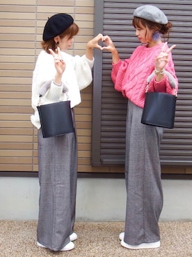 「GRL（グレイル）のアイテム（ピアス（両耳用））」を使った、maamin♡さん（レディース・156cm）の秋コーディネート