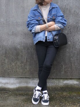 「GRL（グレイル）のアイテム（ピアス（両耳用））」を使った、maamin♡さん（レディース・156cm）の秋コーディネート