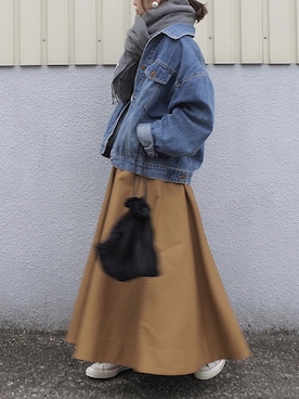 「GRL（グレイル）のアイテム（ピアス（両耳用））」を使った、maamin♡さん（レディース・156cm）の春コーディネート