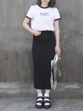maamin♡さんの「WOMEN メリノブレンドリブスカート」を使ったコーディネート