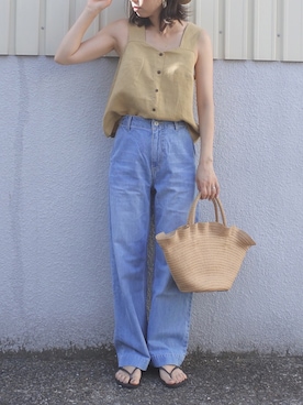 「GRL（グレイル）のアイテム（ピアス（両耳用））」を使った、maamin♡さん（レディース・156cm）の夏コーディネート