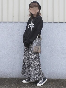 「GRL（グレイル）のアイテム（ハンチング/ベレー帽）」を使った、maamin♡さん（レディース・156cm）の秋コーディネート