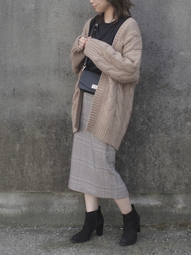 「GRL（グレイル）のアイテム（ピアス（両耳用））」を使った、maamin♡さん（レディース・156cm）の秋コーディネート