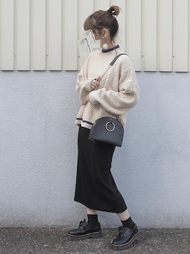 「GRL（グレイル）のアイテム（ピアス（両耳用））」を使った、maamin♡さん（レディース・156cm）の秋コーディネート