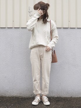 「GRL（グレイル）のアイテム（リング）」を使った、maamin♡さん（レディース・156cm）の冬コーディネート