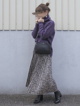 「GRL（グレイル）のアイテム（リング）」を使った、maamin♡さん（レディース・156cm）の冬コーディネート