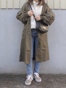 「GRL（グレイル）のアイテム（リング）」を使った、maamin♡さん（レディース・156cm）の冬コーディネート