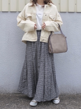 「GRL（グレイル）のアイテム（リング）」を使った、maamin♡さん（レディース・156cm）の春コーディネート