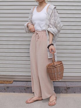 「GRL（グレイル）のアイテム（リング）」を使った、maamin♡さん（レディース・156cm）の夏コーディネート