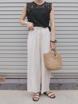 「GRL（グレイル）のアイテム（リング）」を使った、maamin♡さん（レディース・156cm）の夏コーディネート