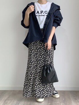 「AmbreNeige」｜「アイテム（マウンテンパーカー）」を使った、maamin♡さん（レディース・156cm）の秋コーディネート