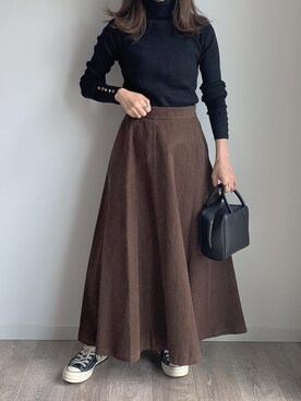 「BEAUTY&YOUTH UNITED ARROWS（ビューティーアンドユースユナイテッドアローズ）のBY フェイクレザースクエアミニボストン -2WAY- ◆（ボストンバッグ）」を使った、maamin♡さん（レディース・156cm）の秋コーディネート