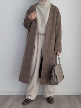 「green label relaxing（グリーンレーベルリラクシング）のアイテム（その他アウター）」を使った、maamin♡さん（レディース・156cm）の冬コーディネート