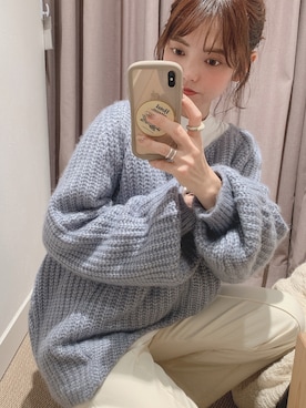 「SLOBE IENA（スローブイエナ）のアイテム（リング）」を使った、maamin♡さん（レディース・156cm）の冬コーディネート