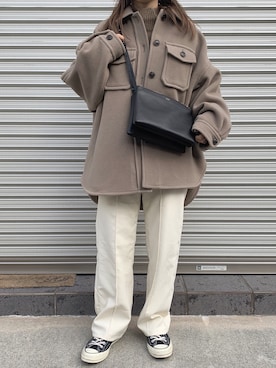 「LOWRYS FARM（ローリーズファーム）のアイテム（その他アウター）」を使った、maamin♡さん（レディース・156cm）の冬コーディネート