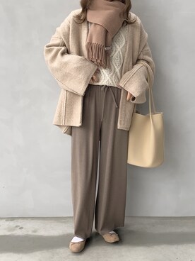 「select MOCA（セレクトモカ）のアイテム（その他アウター）」を使った、maamin♡さん（レディース・156cm）の冬コーディネート
