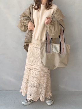 「FREE'S MART（フリーズマート）のアイテム（ジャケット/アウター）」を使った、maamin♡さん（レディース・156cm）の冬コーディネート