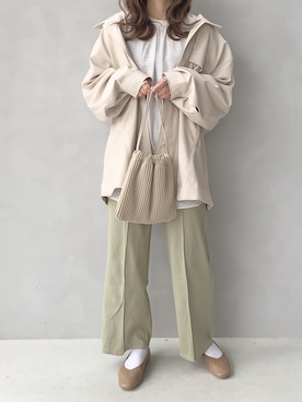 「FREE'S MART（フリーズマート）のアイテム（パンツ）」を使った、maamin♡さん（レディース・156cm）の春コーディネート