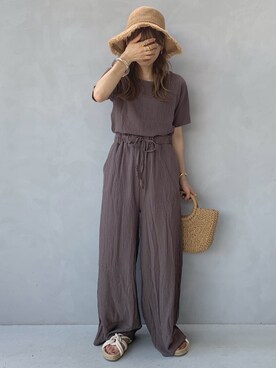 「GRL（グレイル）のアイテム（リング）」を使った、maamin♡さん（レディース・156cm）の夏コーディネート