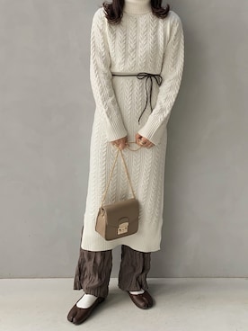 「GRL（グレイル）のアイテム（リング）」を使った、maamin♡さん（レディース・156cm）の秋コーディネート