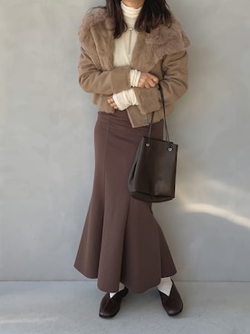 「ROYAL PARTY（ロイヤルパーティー）のアイテム（その他アウター）」を使った、maamin♡さん（レディース・156cm）の秋コーディネート