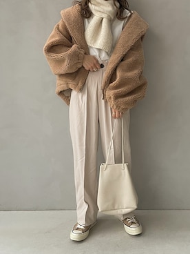 「GRL（グレイル）のアイテム（リング）」を使った、maamin♡さん（レディース・156cm）の冬コーディネート