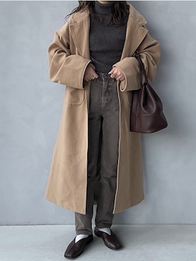 「ap retro（アプレトロ）のアイテム（ジャケット/アウター）」を使った、maamin♡さん（レディース・156cm）の冬コーディネート