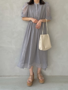 「OLIVE des OLIVE（オリーブデオリーブ）のアイテム（ワンピース/ドレス）」を使った、maamin♡さん（レディース・156cm）の春コーディネート
