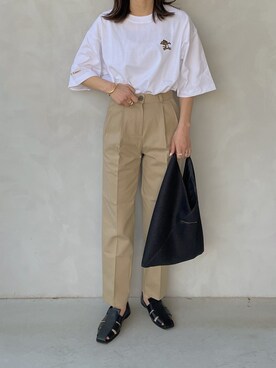 「B ONE SOUL（ビーワンソウル）のアイテム」を使った、maamin♡さん（レディース・156cm）の春コーディネート