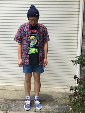 「HEAD PORTER PLUS（ヘッドポータープラス）のアイテム」を使った、鳩ぴろさん（メンズ・171cm）の夏コーディネート