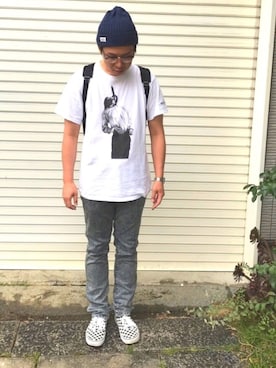 「HEAD PORTER PLUS（ヘッドポータープラス）のアイテム」を使った、鳩ぴろさん（メンズ・171cm）の夏コーディネート