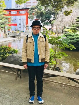 「N.HOOLYWOOD」｜「アイテム（その他アウター）」を使った、鳩ぴろさん（メンズ・171cm）の冬コーディネート