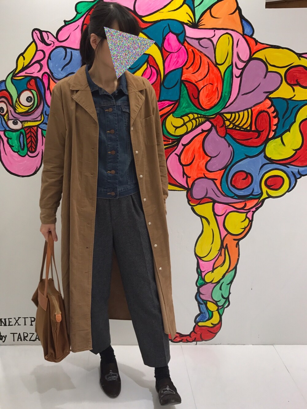 「ユニクロ」｜「UNIQLOのアイテム（その他アウター、ベージュ系）」を使った、Machakoさん（レディース・158cm）の冬コーディネートの1枚目の写真