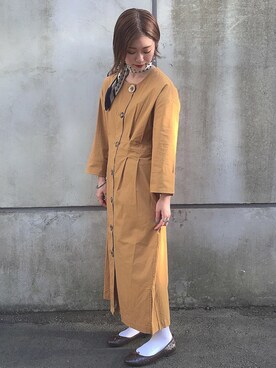 「AS KNOW AS PINKY（アズノゥアズピンキー）のアイテム（ジャケット/アウター）」を使った、miraiさん（レディース・153cm）の秋コーディネート