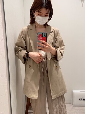 「AS KNOW AS PINKY（アズノゥアズピンキー）のアイテム（ジャケット/アウター）」を使った、miraiさん（レディース・153cm）の夏コーディネート