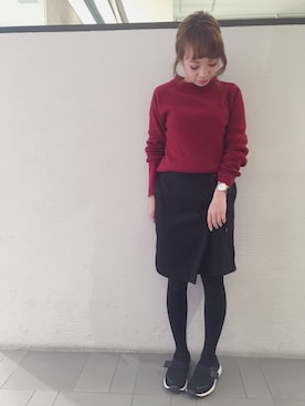 「JACOB JENSEN（ヤコブイェンセン）のアイテム（腕時計）」を使った、NORDICFeeling天神店スタッフさん（レディース・148cm）の冬コーディネート