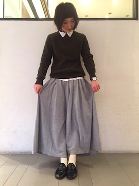 「ARNE JACOBSEN（アルネヤコブセン）のArne Jacobsen / アルネ・ヤコブセン　　　Watch BAW40 53102-2001（アナログ腕時計、ホワイト系）」を使った、NORDICFeeling天神店スタッフさん（レディース）の冬コーディネート