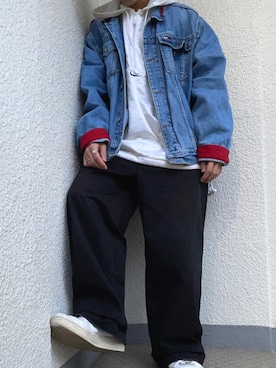 「TOMMY HILFIGER（トミーヒルフィガー）のアイテム（デニムジャケット）」を使った、®️さん（メンズ・170cm）の春コーディネート