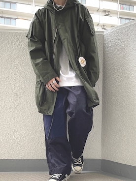 「Champion（チャンピオン）のアイテム（チノパンツ）」を使った、®️さん（メンズ・170cm）の春コーディネート