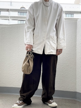 「MARITHE + FRANCOIS GIRBAUD（マリテフランソワジルボー）のアイテム（パンツ）」を使った、®️さん（メンズ・170cm）の春コーディネート
