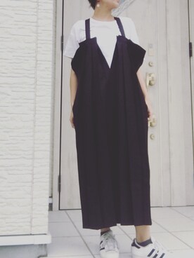 「antiqua（アンティカ）のアイテム（ワンピース、ブラック系）」を使った、meeeyさん（レディース・163cm）の夏コーディネート