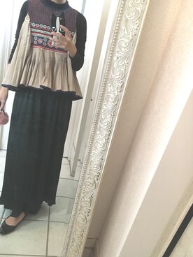 「しまむら（シマムラ）のアイテム（パンプス、ブラック系）」を使った、meeeyさん（レディース・163cm）の秋コーディネート