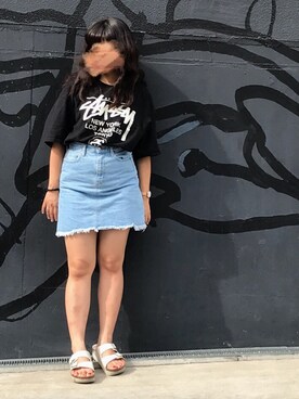 「ストリートカジュアル」｜「アイテム（アナログ腕時計）」を使った、ちゃんなるさん（レディース・156cm）の夏コーディネート