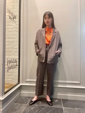 「SUPP. no one else （サップノーワンエルス）のアイテム」を使った、Nanaka Yotsuyaさん（レディース・165cm）の春コーディネート
