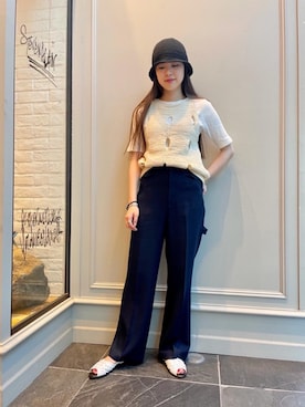 「MONKEY TIME（モンキータイム）のアイテム」を使った、Nanaka Yotsuyaさん（レディース・165cm）の春コーディネート