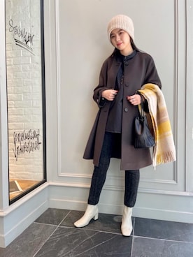 「RECOMMEND  ITEM STYLING」｜「アイテム（帽子）」を使った、Nanaka Yotsuyaさん（レディース・165cm）の秋コーディネート