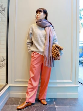 「RECOMMEND  ITEM STYLING」｜「アイテム（アクセサリー）」を使った、Nanaka Yotsuyaさん（レディース・165cm）の秋コーディネート